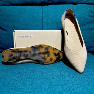 Rothy’s Point in Ecru, size 6.5